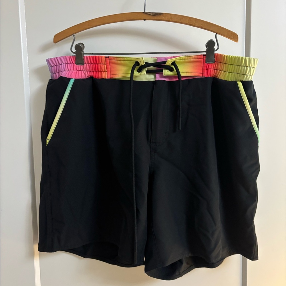 TomboyX Black Shorts with Multicolor Waistband